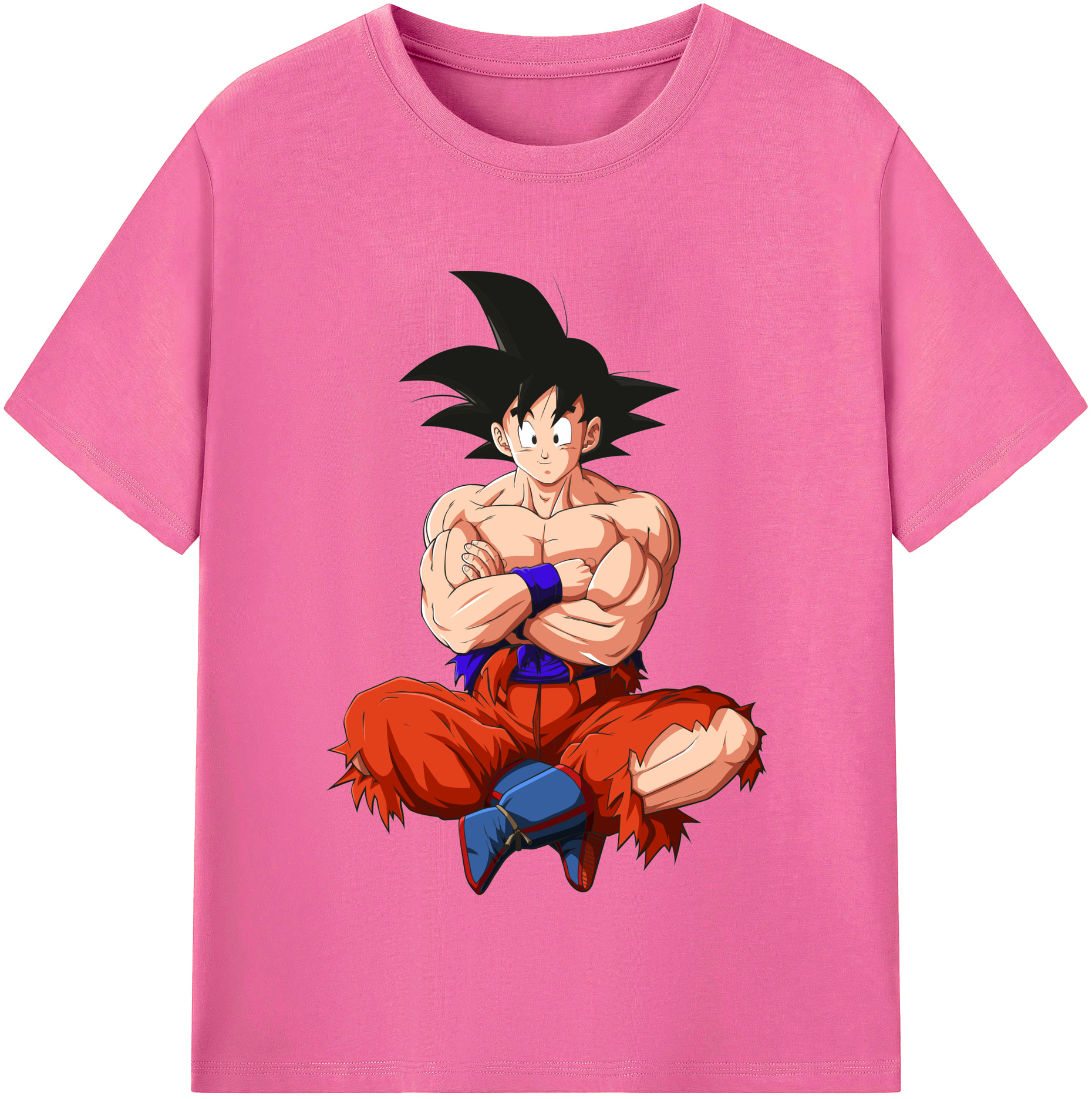 （画像用） ドラゴンボール 孫悟空（そん ごくう）Son Goku カカロット DRAGON BALL Kakarotto レディースカジュアルプリントTシャツ（綿100％）